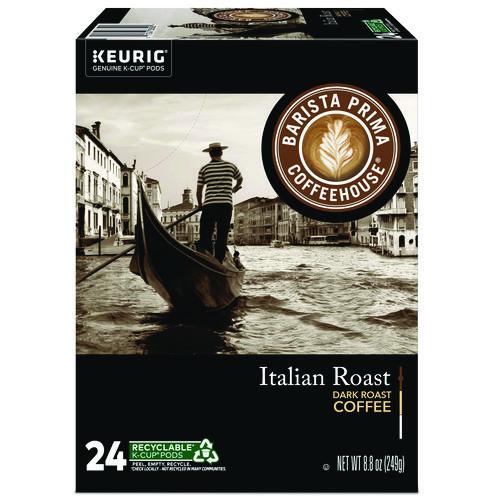 Barista Prima Coffeehouse Italian Roast K-Cups Coffee Pack, 24/Box