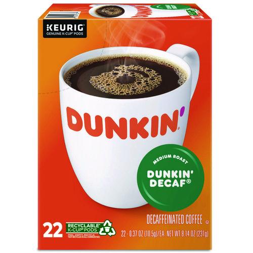 Dunkin' K-Cup Pods, Dunkin' Decaf, 22/Box