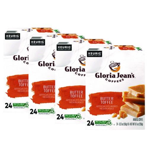 Gloria Jean's Butter Toffee Coffee K-Cups, 96/Carton