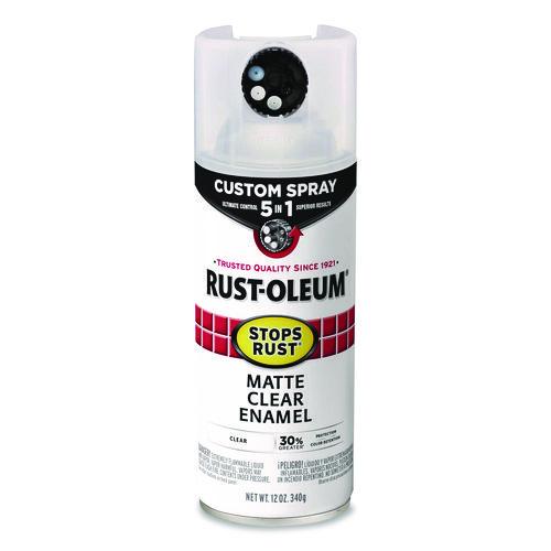 Rust-Oleum Stops Rust 5-in-1 Spray Paint, Matte Clear, 12 oz Aerosol Can