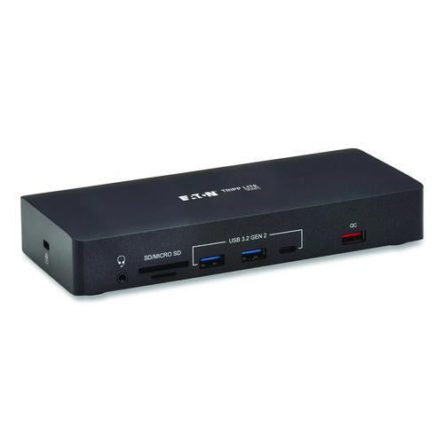 Tripp Lite by Eaton Triple Display USB-C Dock, Displayport/HDMI/RJ45/USB/VGA, Black