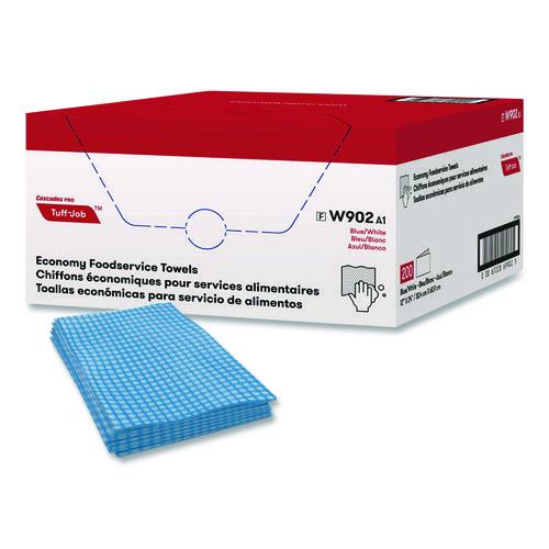 Cascades PRO Tuff-Job Foodservice Towels, 12 x 24, Blue/White, 200/Carton