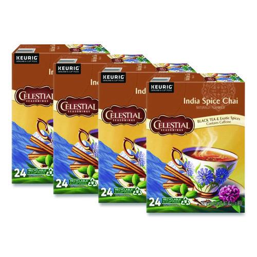 Celestial Seasonings India Spice Chai Tea K-Cups, 96/Carton