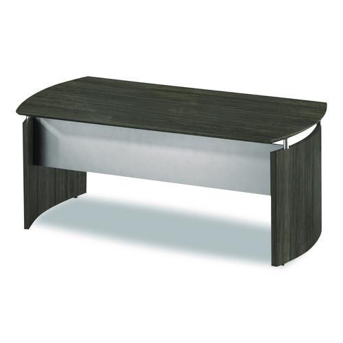 Safco Medina Series Laminate Curved Desk Top, 72" x 36", Gray Steel