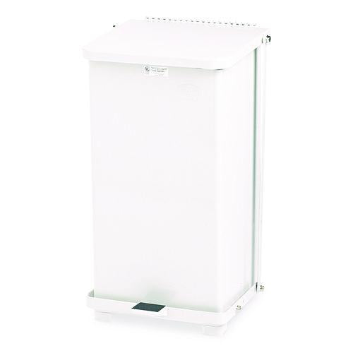 Rubbermaid Commercial Defenders Heavy-Duty Steel Step Can, 6.5 gal, Steel, White