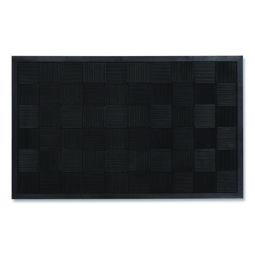 Guardian Parquet Scraper Mat, Black Blade Ribbed Rubber Surface, 36" x 60"