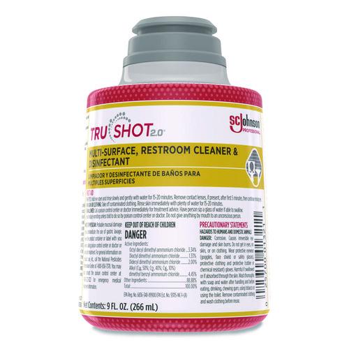 SC Johnson Professional TruShot 2.0 Disinfectant Multisurface Cleaner, Fresh Scent, 9 oz Cartridge, 4/Carton