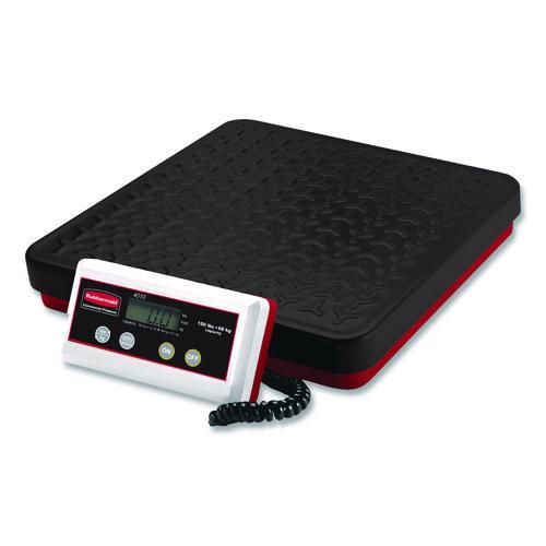 Rubbermaid Commercial Digital Receiving Scale, 150 lb Capacity, Black/Red