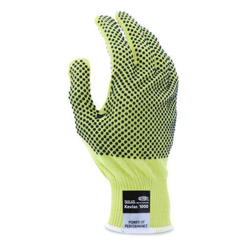 MCR Safety CutPro Kevlar Gloves, Reversible, 10" Long, Yellow/Black, Pair