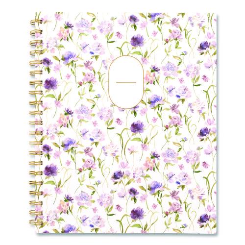 Cambridge Leah Bisch Petite Floral Academic Weekly Monthly Planner, 11 x 8.5, Purple/Green Cover, 12-Month (July to June): 2025 to 2026