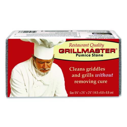 Pumie Grillmaster Griddle and Grill Cleaning Brick, 5.75 x 2.75, Gray, 12/Carton