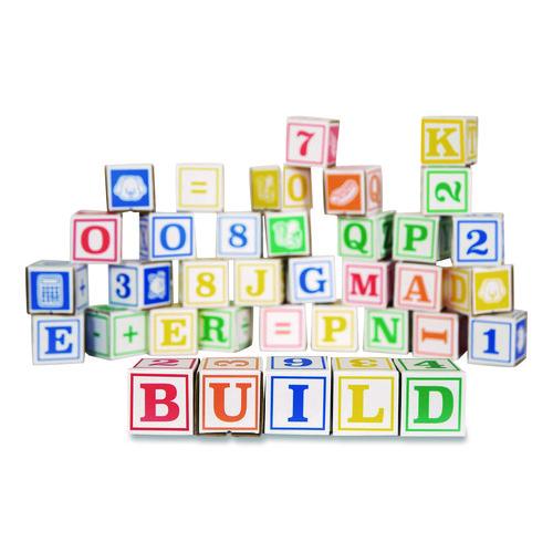 Bankers Box At Play 123 ABC Learning Blocks, Corrugated Board, 3" x 3" x 3", Assorted Colors, 50/Pack