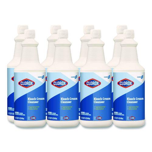 Clorox CloroxPro Bleach Cream Cleanser, 32 oz Bottle, 8/Carton