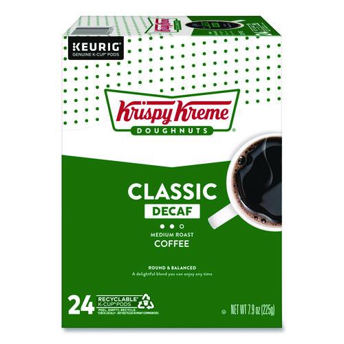 Krispy Kreme Doughnuts Classic Decaf Coffee K-Cups, Medium Roast, 24/Box