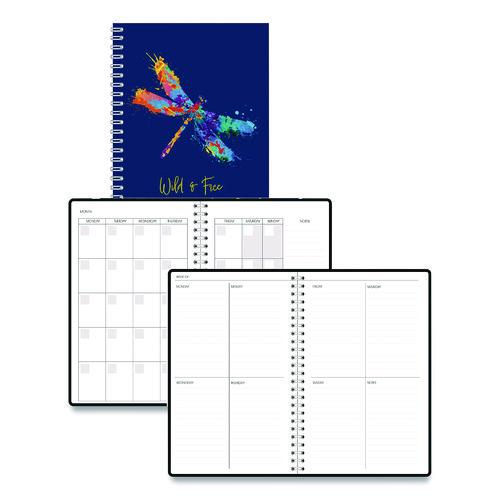 House of Doolittle Recycled Non-Dated Monthly/Weekly Planner, Wild and Free, Multicolor Cover, Undated