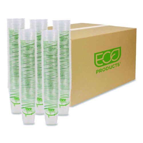 Eco-Products GreenStripe PLA Cold Cups, 10 oz, Plastic, Clear, 1,000/Carton