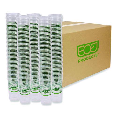 Eco-Products GreenStripe Renewable and Compostable PLA Cold Cups, 24 oz, Plastic, Clear, 50/Pack, 20 Packs/Carton