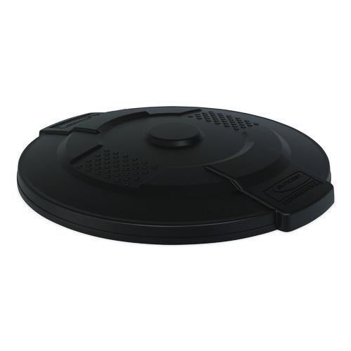 Suncast Commercial Utility Trash Can Lid for 32 gal Trash Can, 22.22" Diameter x 3", Black