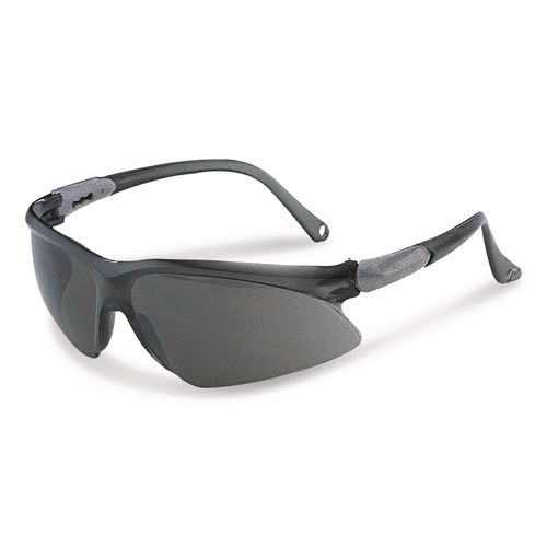 KleenGuard V20 Visio Safety Glasses, Black Half Frame, Black Dual I/O Lens