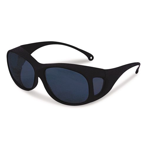 KleenGuard V50 OTG Safety Eyewear, Black Full Frame OTG, Blue Shade 5 VLT Dual Lens