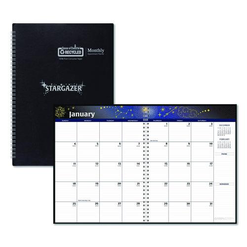 House of Doolittle Recycled Stargazer Monthly Planner, Stargazer Artwork, 11 x 7, Black Cover, 13-Month (Dec to Dec): 2026