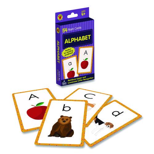 Carson-Dellosa Education Alphabet Flash Cards, Grades Pre-K to 1, 3.25" x 5.25", Assorted Colors, 54 Cards