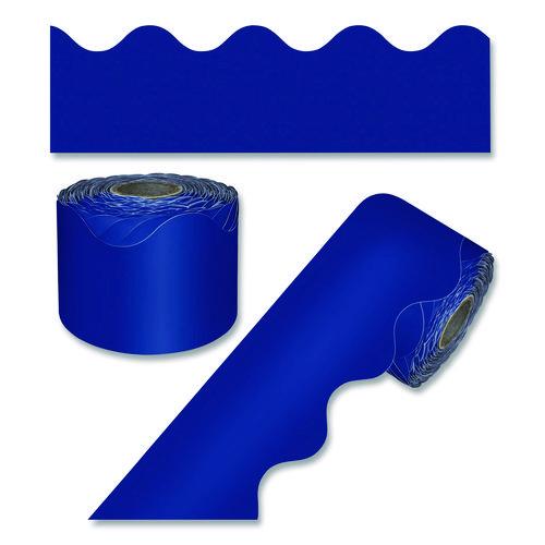Carson-Dellosa Education Rolled Scalloped Border, 2.25" x 65 ft, Navy