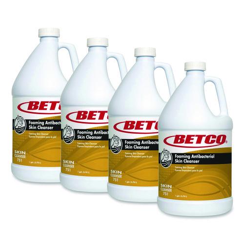 Betco Antibacterial Foaming Skin Cleanser, Fresh Scent, 1 gal Bottle, 4/Carton
