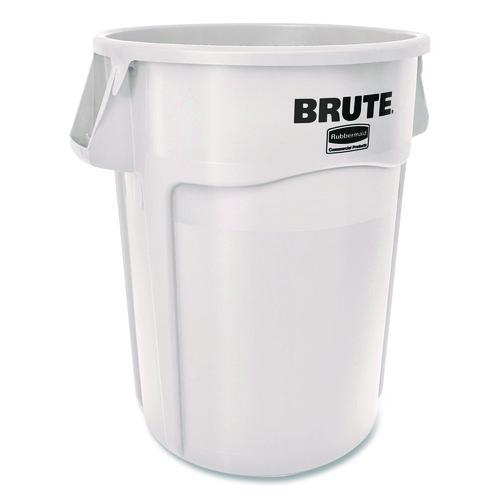 Rubbermaid Commercial Brute Container, 44 gal, Plastic, White