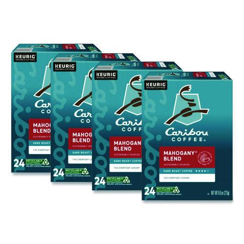 Caribou Coffee Mahogany Coffee K-Cups, 96/Carton