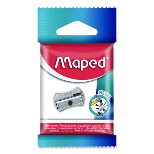 Maped Helix Classic 1-Hole Metal Pencil Sharpener, 2.26 x 0.49 x 4.33, Silver