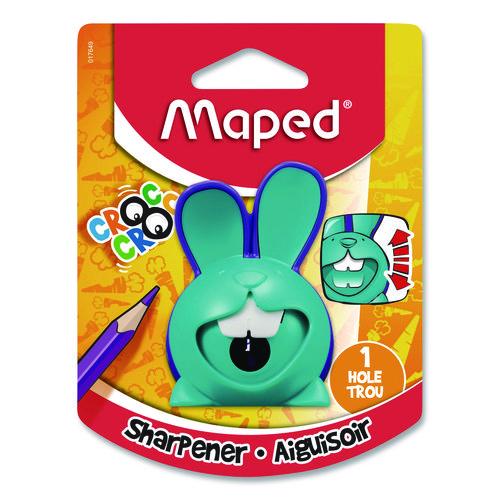 Maped Helix Croc Croc Chomp Rabbit 1-Hole Canister Pencil Sharpener, 3.74 x 1.8 x 4.92, Randomly Assorted Colors