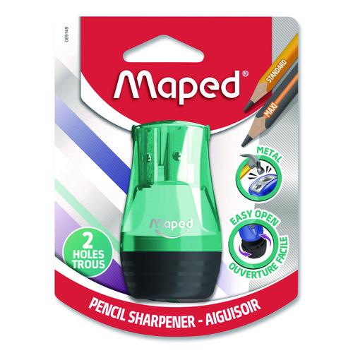 Maped Helix Tonic 2-Hole Canister Pencil Sharpener, 3.74 x 1.6 x 4.92, Randomly Assorted Colors