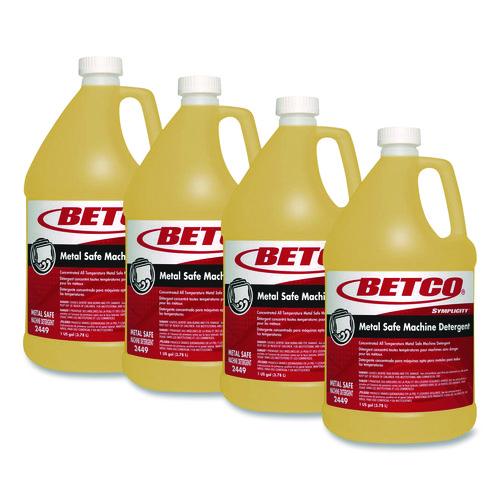 Betco Concentrated All Temperature Metal Safe Machine Detergent, 1 gal Bottle, 4/Carton