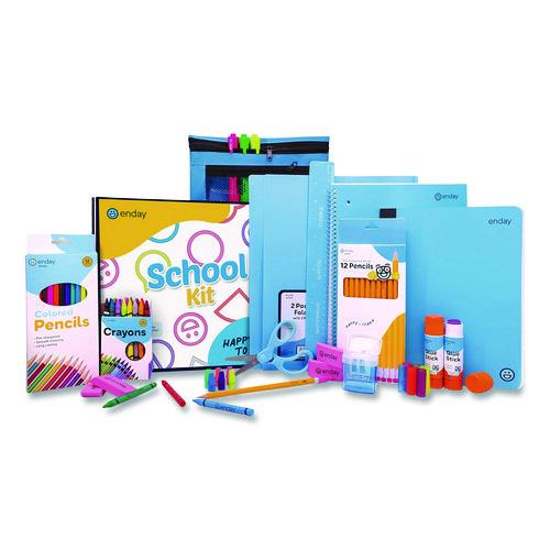enday Back to School Supplies Kit for Grades K-5, Blue