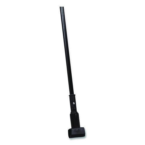 Carlisle Vinyl Coated Jaw Style Metal Mop Handle, 1" dia x 60", Black