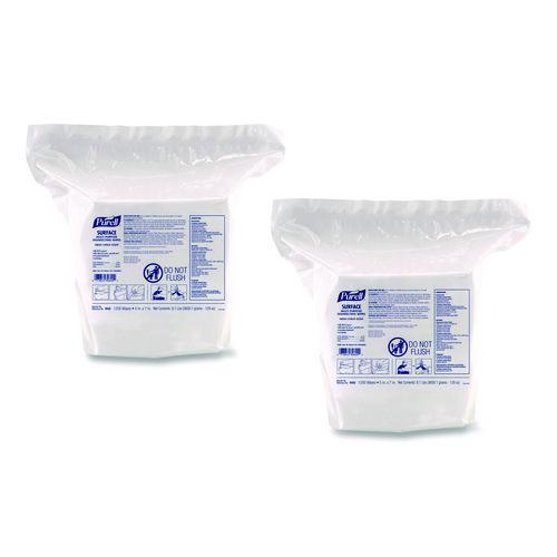 PURELL Surface Multi-Purpose Disinfecting Wipes, 1-Ply, 5 x 7, Fresh Citrus, White, 2/Carton