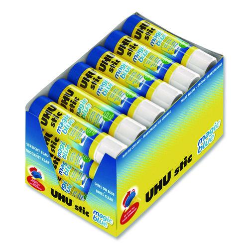 Staedtler Glue Stick, 8.2 g, Applies Blue, Dries Clear, 24/Pack