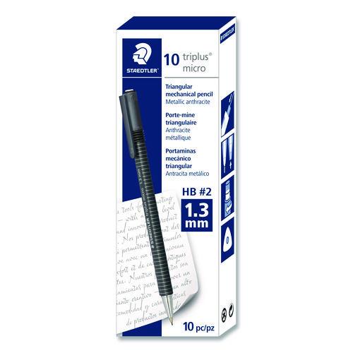 Staedtler Mechanical Pencils, 1.3 mm, HB (#2), Black Lead, Pearl Barrel, 10/Box