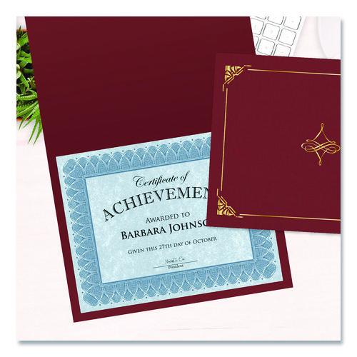 Geographics Certificate/Document Cover, 8.75 x 11.25, Red, 5/Pack