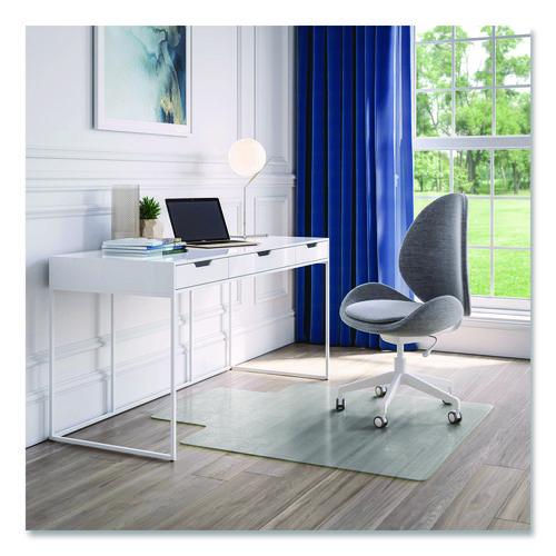 deflecto OceanMat Hard Floor Chair Mat for Hard Floors, Rectangular with Lip, Straight Edges, 45" x 53", Clear