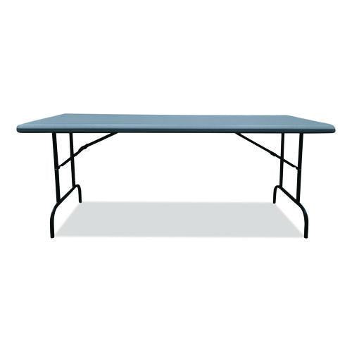 AbilityOne 7105017246313, SKILCRAFT Rectangular Folding Table, 60w x 30d x 29h, Charcoal Gray Top, Gray Base/Legs