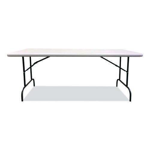 AbilityOne 7105017246806, SKILCRAFT Rectangular Folding Table, 60w x 30d x 29h, Platinum Gray Top, Gray Base/Legs