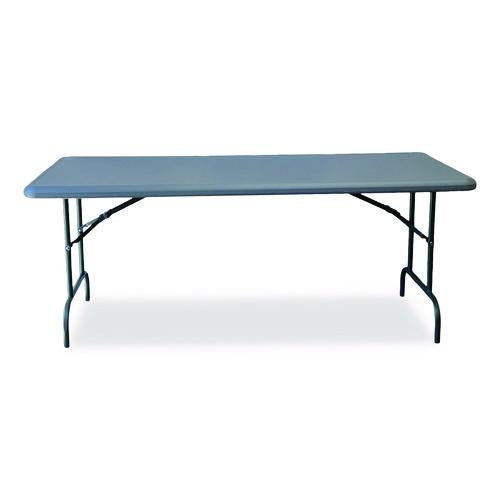 AbilityOne 7105017246807, SKILCRAFT Rectangular Folding Table, 72w x 30d x 29h, Charcoal Gray Top, Gray Base/Legs