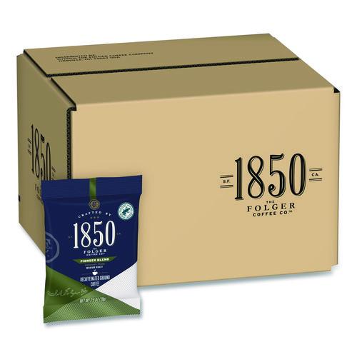 1850 Pioneer Blend Decaf Ground Coffee, 2.5 oz Fraction Pack, 24 Packs/Carton