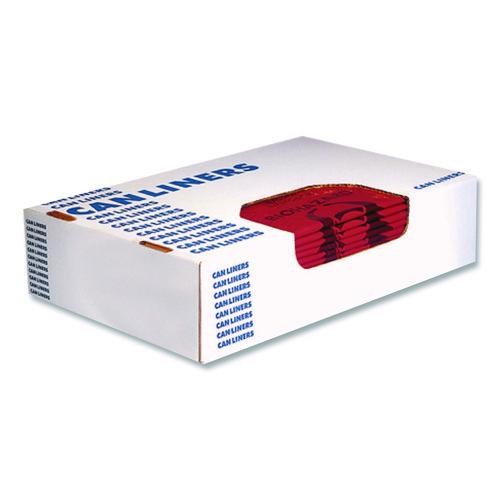 Heritage Healthcare Pre-Printed High-Density Can Liners, Biohazard: Infectious Waste, 45 gal, 16 mic, 40 x 48, Red, Flat Pack, 250/CT