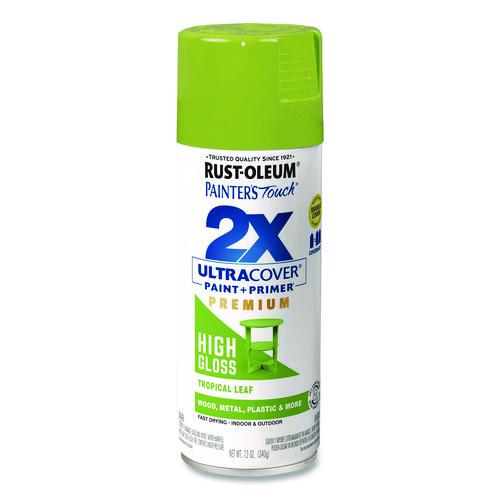 Rust-Oleum Painter's Touch 2X Ultra Cover Spray Paint, High Gloss Tropical Leaf, 12 oz Aerosol Can