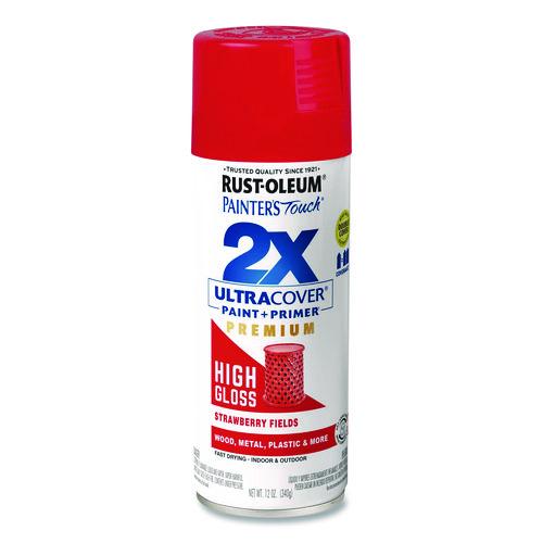 Rust-Oleum Painter's Touch 2X Ultra Cover Spray Paint, High Gloss Strawberry Fields, 12 oz Aerosol Can