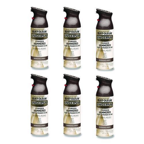 Rust-Oleum Universal Premium Spray Paint, Hammer Amber, 12 oz Aerosol Can, 6/Carton