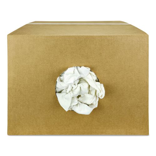 HOSPECO Sweatshirt Rags, Unscented, White, 8/lb, 25 lb/Carton